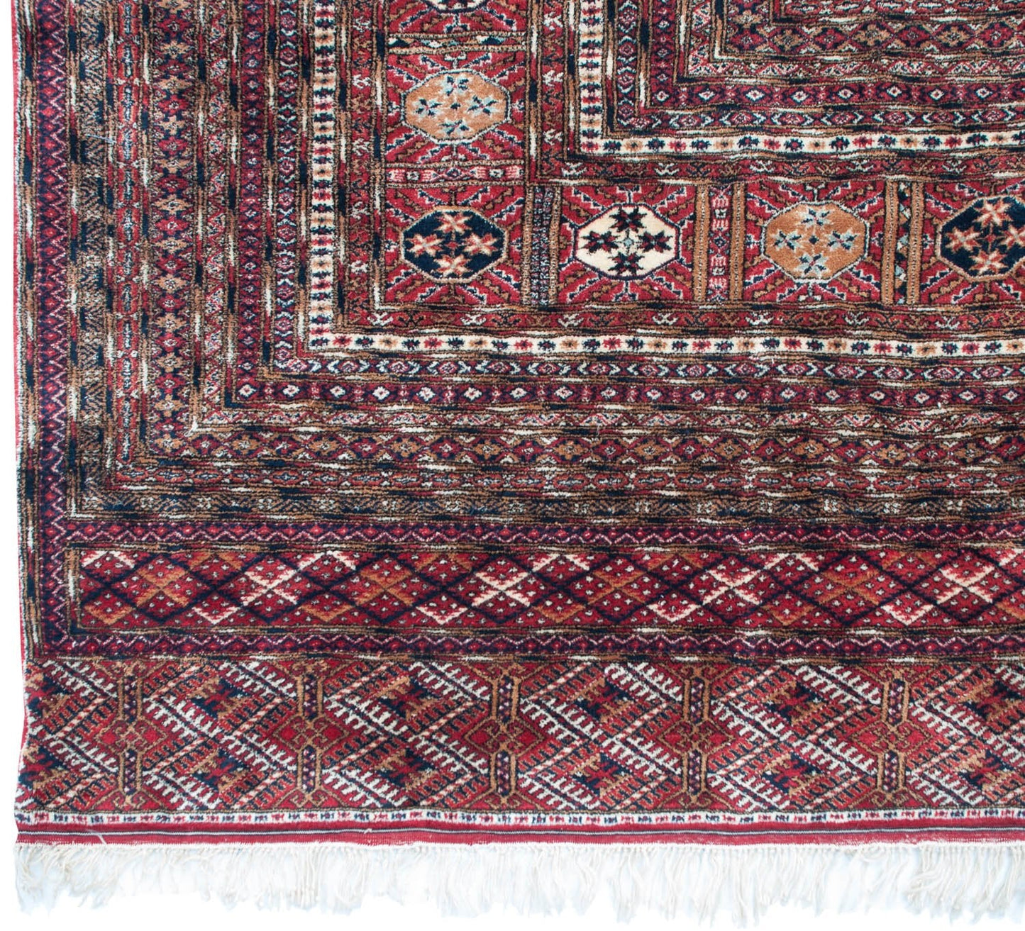 14x15.5 Vintage Fine Bokhara Square Carpet