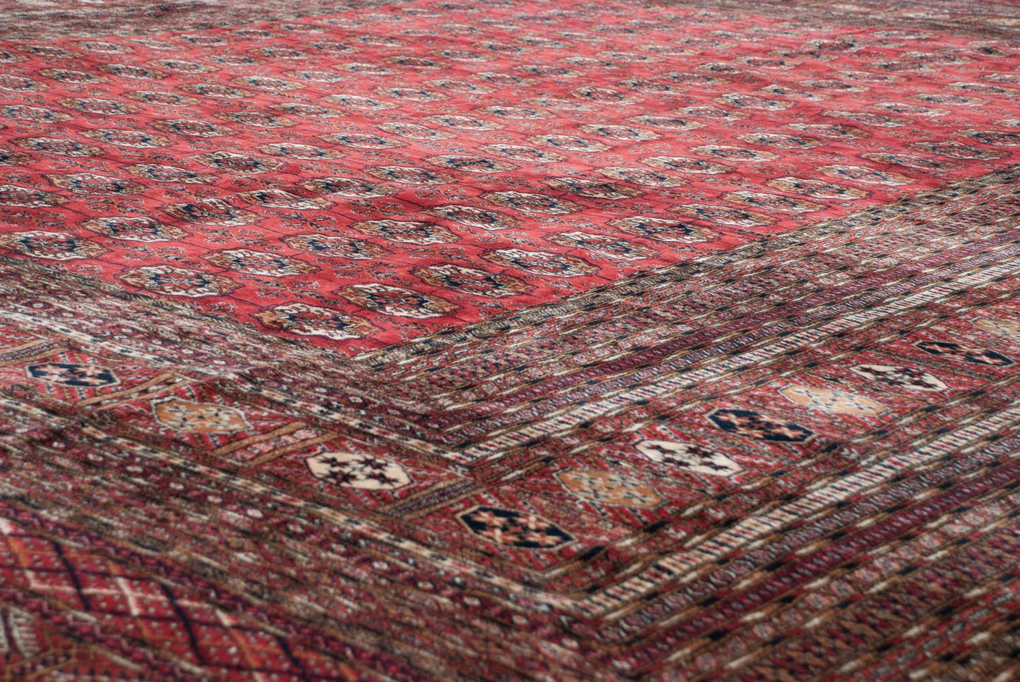 14x15.5 Vintage Fine Bokhara Square Carpet