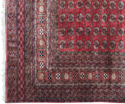 14x15.5 Vintage Fine Bokhara Square Carpet