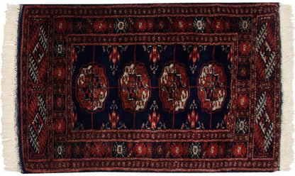 2x3 Vintage Fine Bokhara Rug Mat