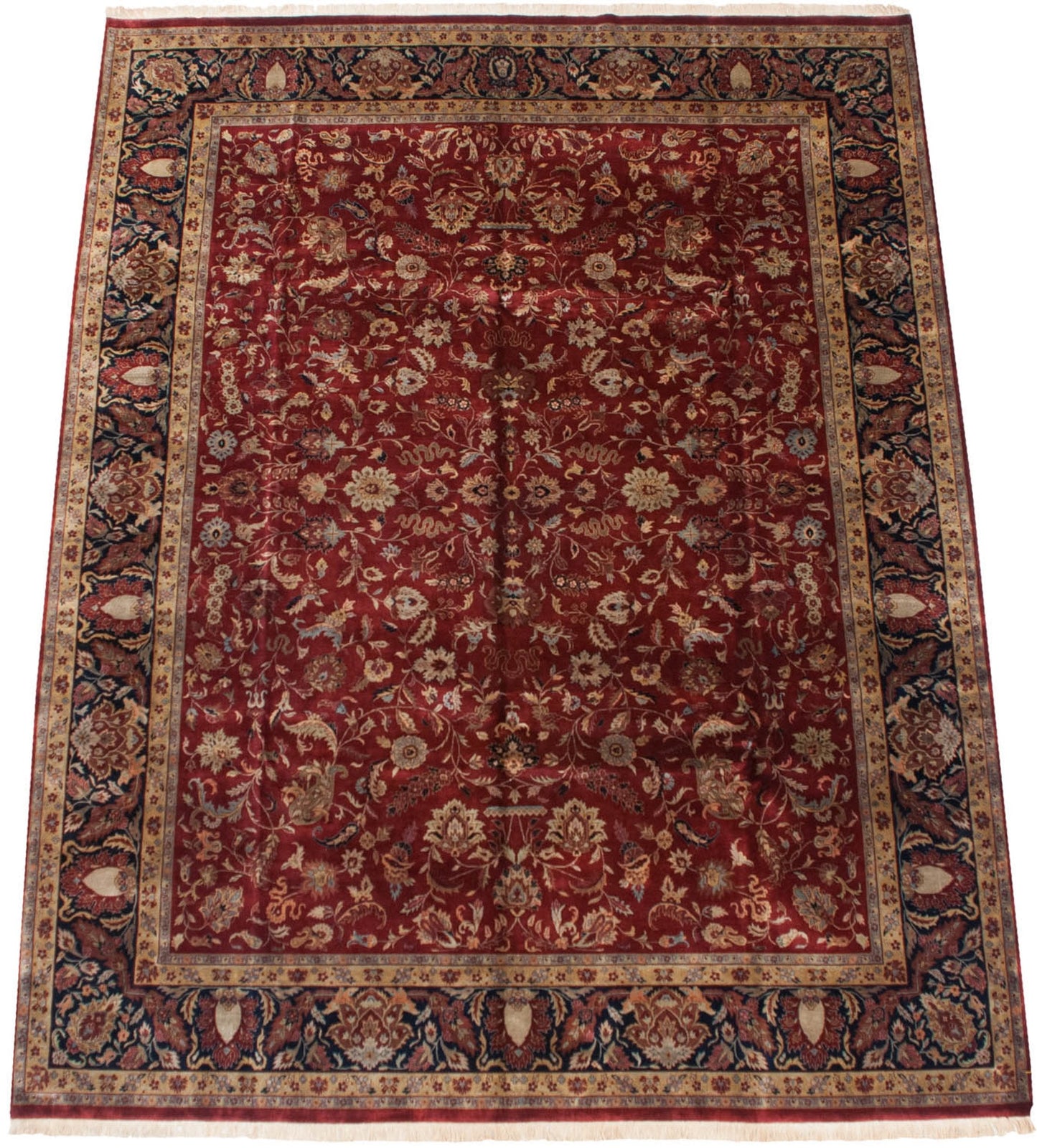 11.5x15 Fine Indian Mohajeran Sarouk Design Carpet