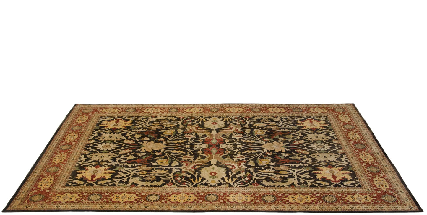 9.5x14.5 Fine Indian Serapi Design Carpet