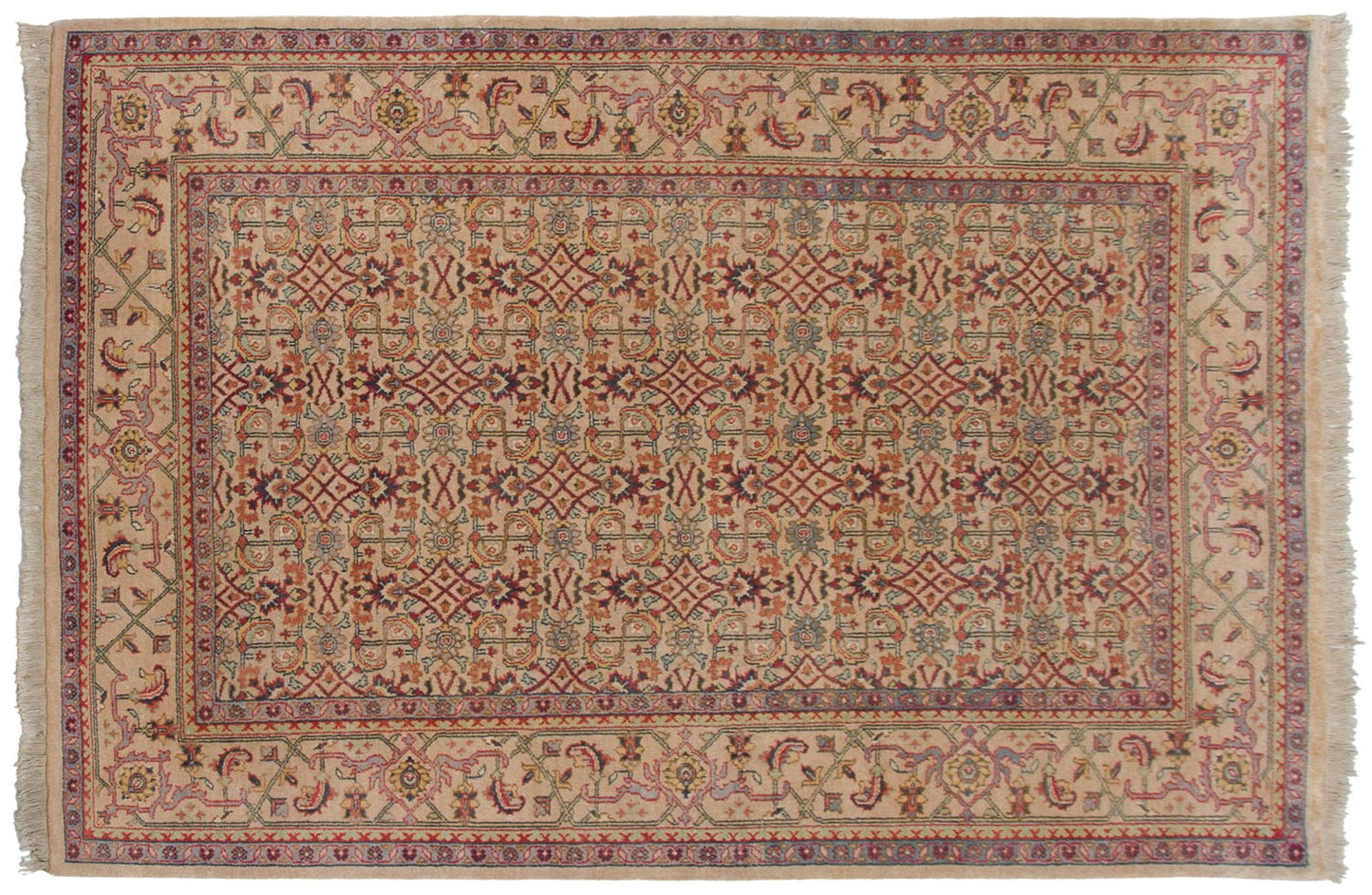 6x9 Vintage Indian Mahal Design Carpet