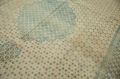 9x11.5 Vintage Distressed Bulgarian Tabriz Design Carpet