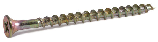 7 x 2 Phillips Bugle Decking Screws Yellow Zinc Plated - Carton (3500)