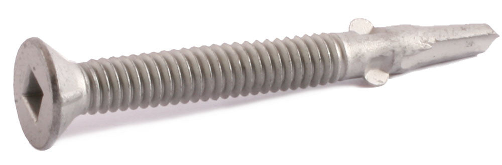 12 x 2 Simpson Flat-Head Self-Drilling Screw w/ Wings - Square Drive 410 SS - Carton (1000)