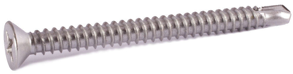 10-16 x 1 Phillips Flat Self Drill Screw 410 SS