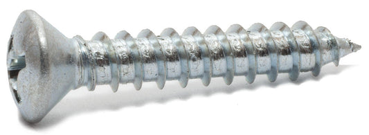 7 x 1 Phillips Oval Sheet metal Screw Zinc Plated