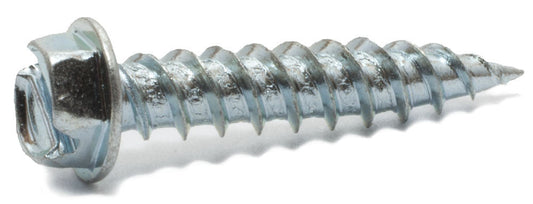 7 x 1/2 Slotted Hex Washer Self Piercing Screw Zinc Plated