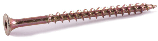 6 x 1 1/4 Square Bugle Decking Screws Yellow Zinc Plated - Carton (8000)