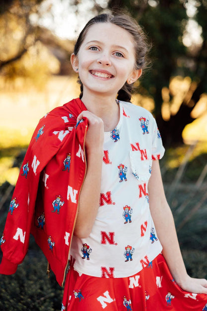 Nebraska Red Herbie Husker Satin Jacket