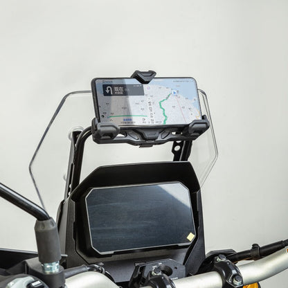 LOBOO PH02S Motorcycle Phone Holder – Adjustable, Anti-Vibration, Wireless Charging