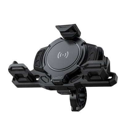 LOBOO PH02S Motorcycle Phone Holder – Adjustable, Anti-Vibration, Wireless Charging