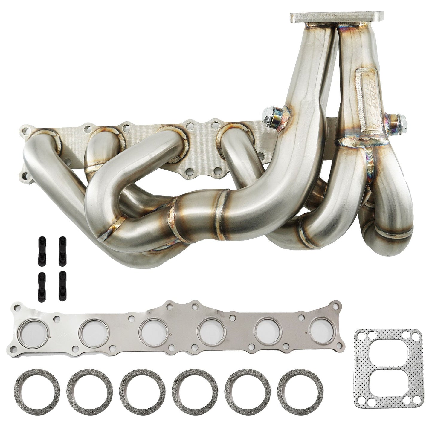 T3 T4 Single Turbo Conversion Exhaust Header Kit For N54 135i 335i 535i AWD Z4 3.0L