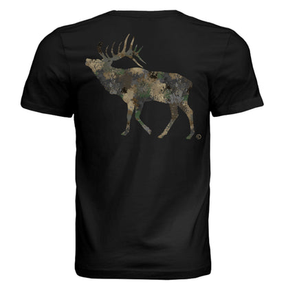 Forest Splash Burst Camo Elk T-Shirt