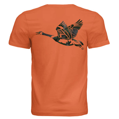 Verdant Splash Burst Camo Goose T-Shirt