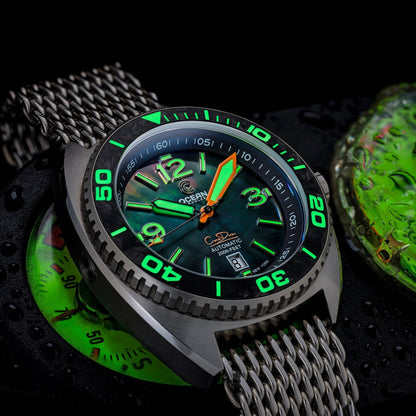 Core Diver - Black Mother of Pearl - Carbon Fiber Bezel - Final Batch!