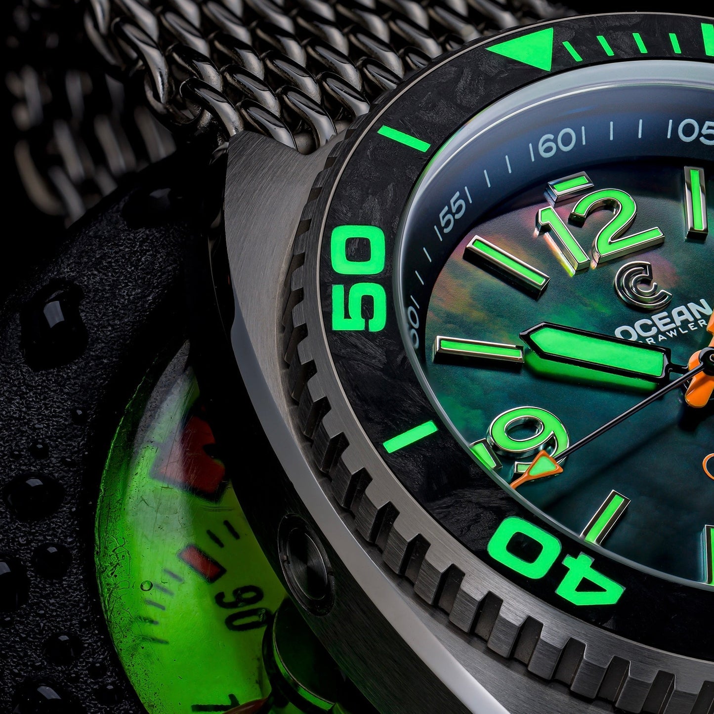 Core Diver - Black Mother of Pearl - Carbon Fiber Bezel - Final Batch!