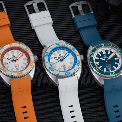 Core Diver - Spring Time - Full Lume Blue - 2 Straps Included