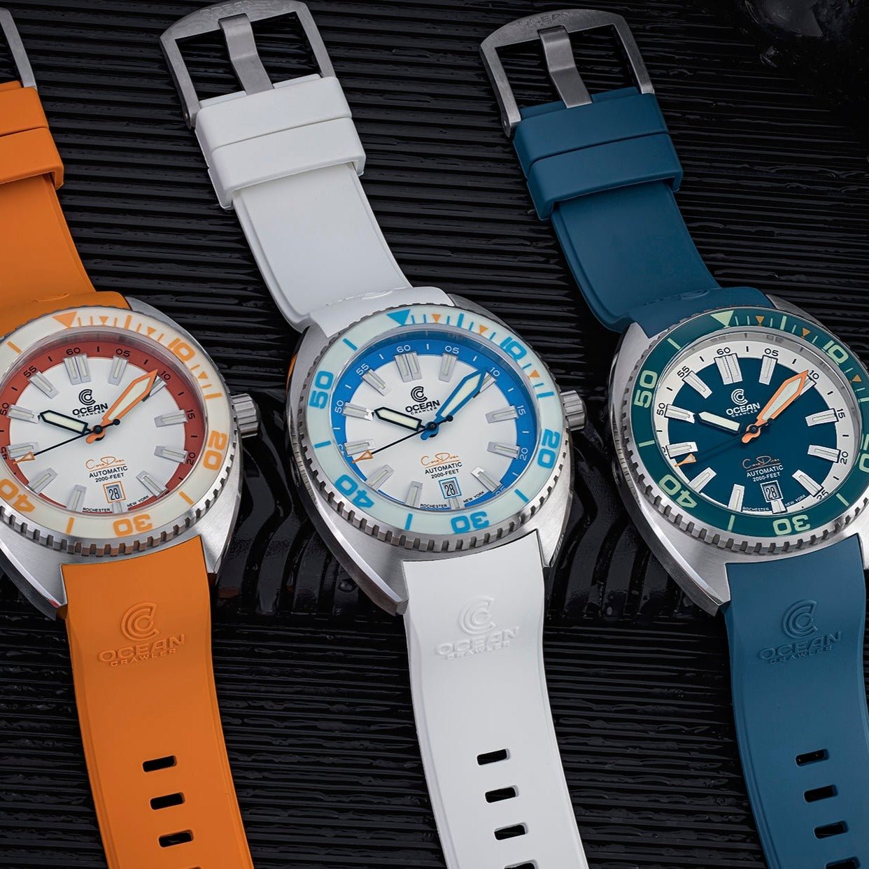 Core Diver - Spring Time - Full Lume Orange - 2 Straps Included!