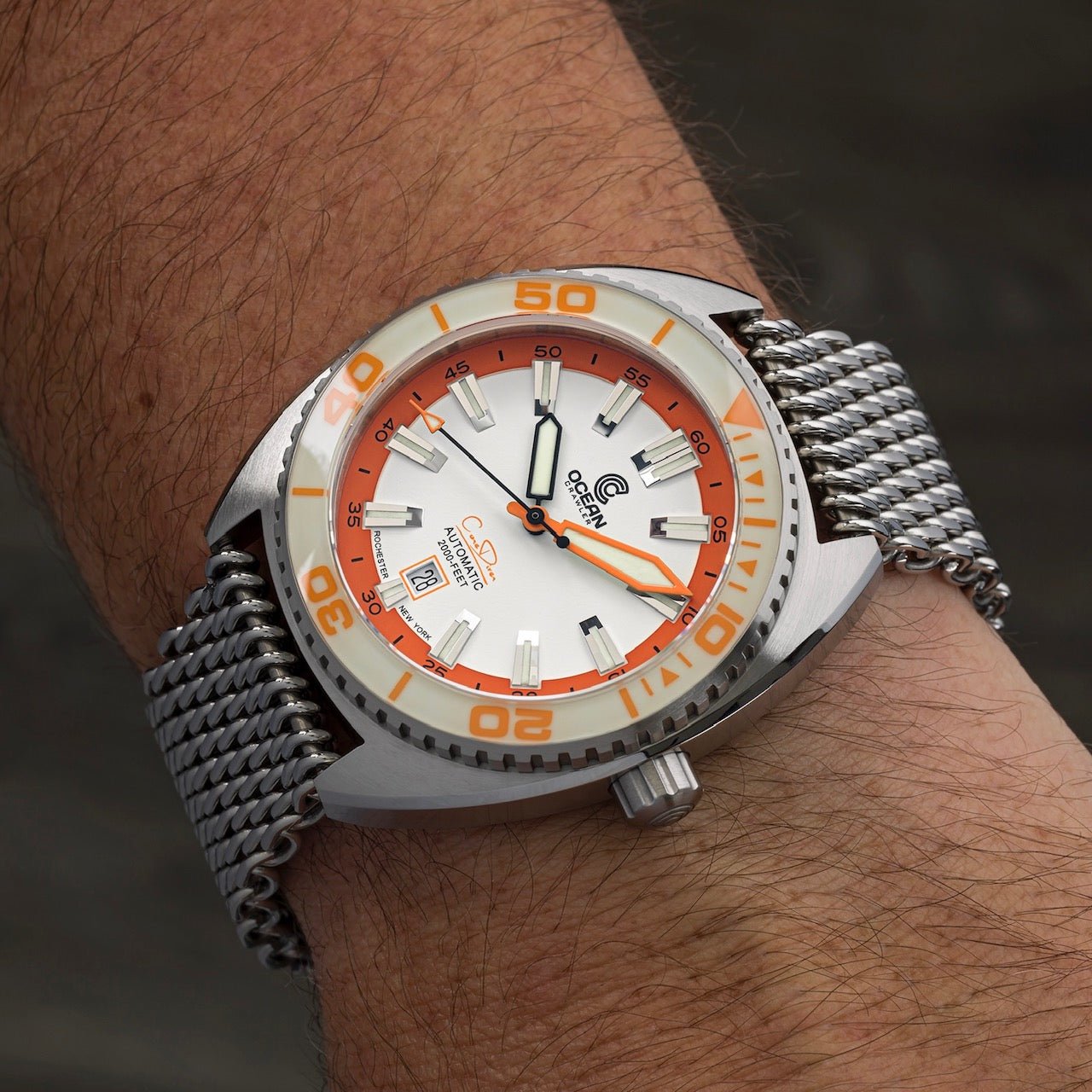 Core Diver - Spring Time - Full Lume Orange - 2 Straps Included!