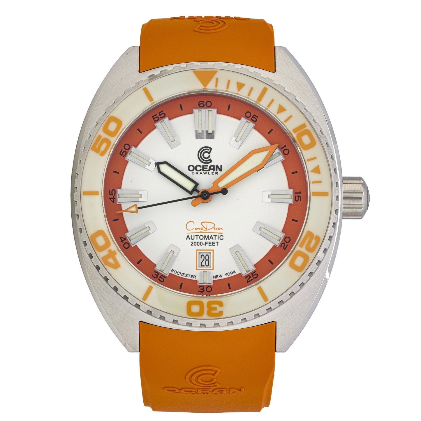 Core Diver - Spring Time - Full Lume Orange - 2 Straps Included!