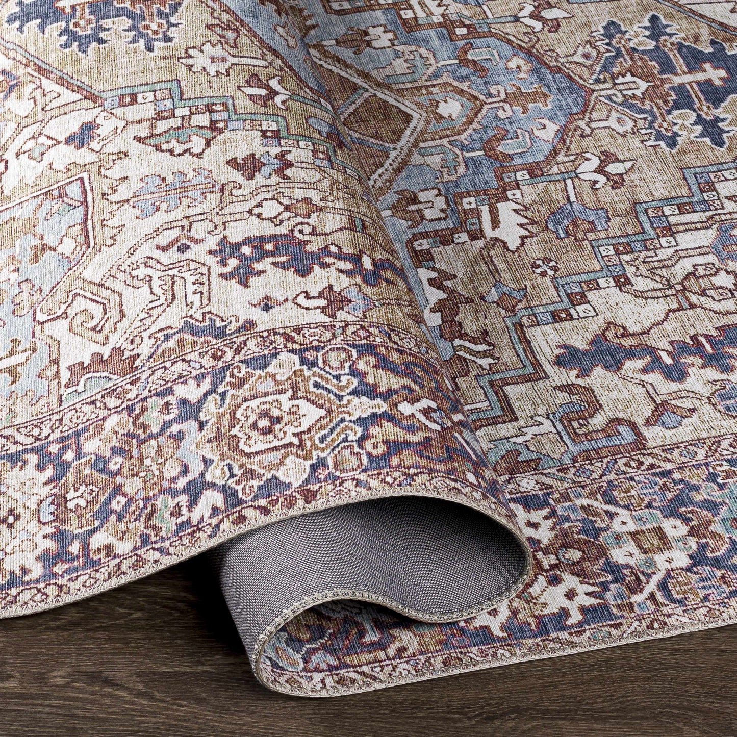 Neyland Iris Olive & Brown Area Rug 2360