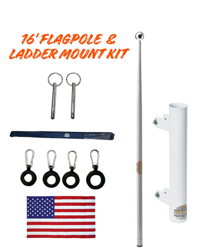 RV Flagpole Kit – Telescoping Pole + Ladder Mount | Poles and Holders