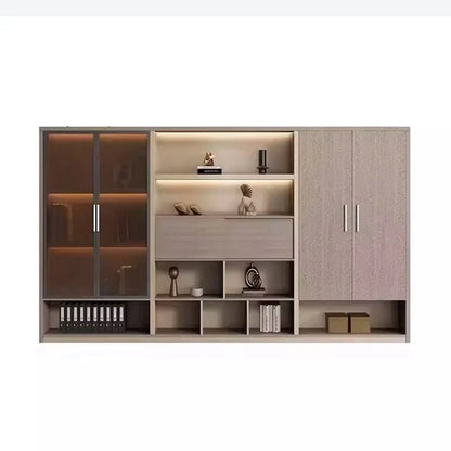 Hartwell · Modern Office Shelves w/ Lighting & Storage