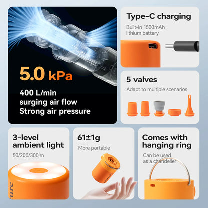 Multi-Use Mini Air Pump – Portable & Rechargeable for Inflatables