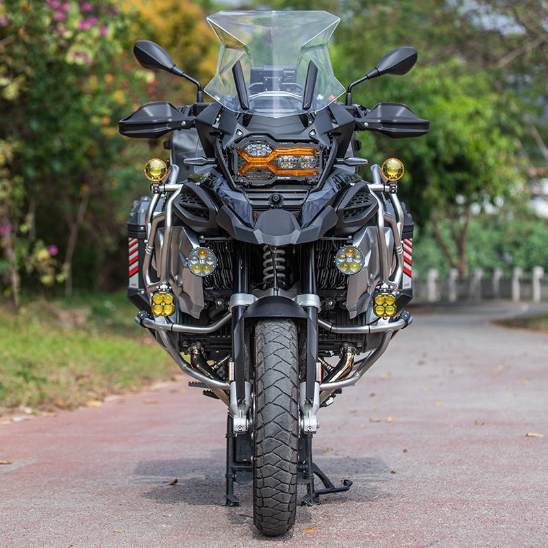 LOBOO Radiator Guard for BMW R1250GS / R1250GS Adventure– CNC Aluminum Protective Grill, Black Anodized Finish