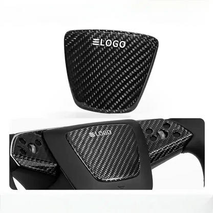 Real Dry Carbon Fiber Airbag Trim Cover for Model Y Juniper & Model 3 Highland