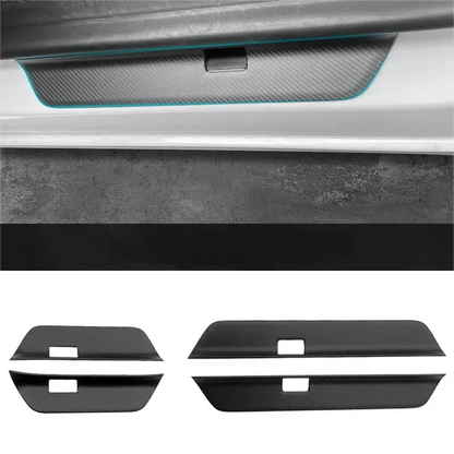 Real Dry Carbon Fiber Door Sill Strip Cover for Model 3 / Y