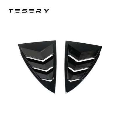 TESERY Rear Side Window Louvers Cover for Model Y | 3 Finishes | 2-Pack