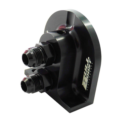 Billet Remote Oil Filter Relocation Mounting Bracket -10 AN with Pressure Port