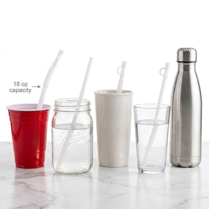18oz and 32oz Reusable Plastic Straws | Durable Plastic, BPA and Phthalates free | Eco-friendly