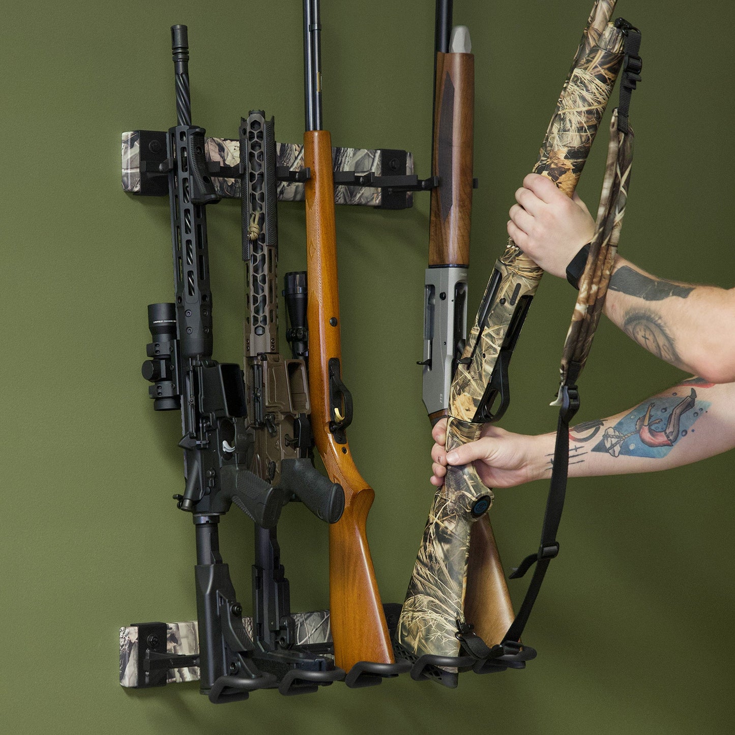 FORGE Firearm Wall Mount Display | 5 Slots | Peak Season