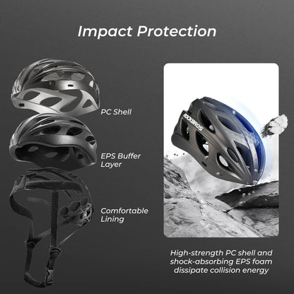 Pottier Bike Helmet with Visor and Goggles