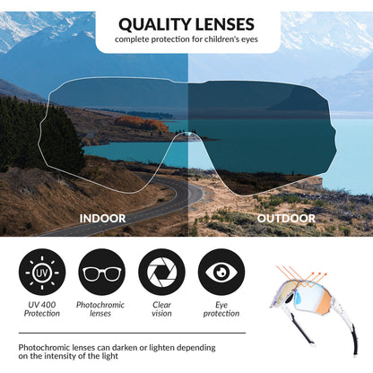 Kids Photochromic Cycling Sunglasses