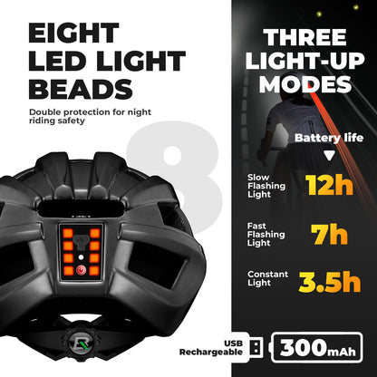 Hill Bike Helmet With Rear Light