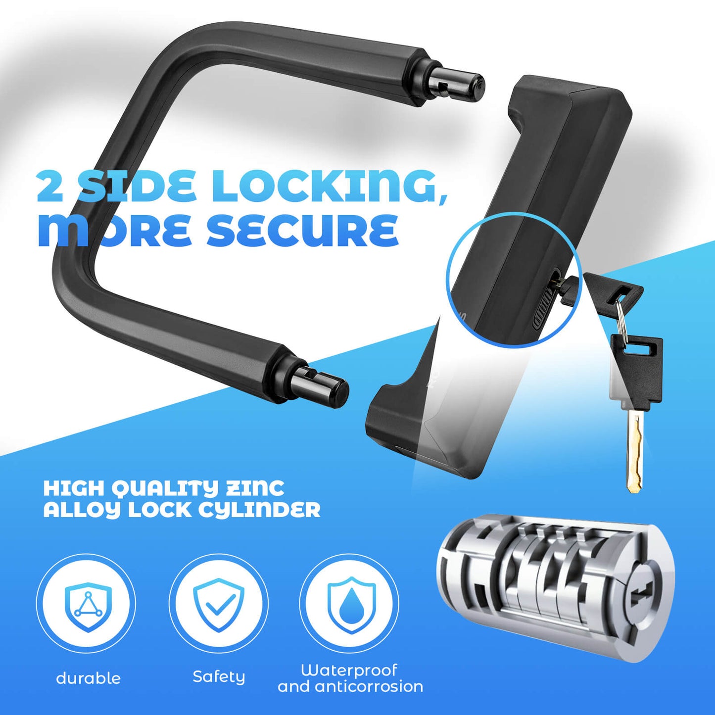 Upgraded Wide & Thick Silicone U-Lock