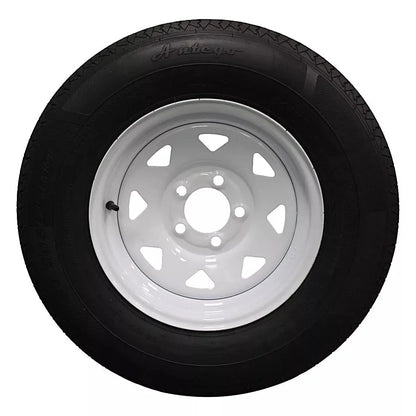 (Set of 4) Antego Tire and Wheel  205/75R14 Highway Terrain Assembly – Optimized for High Load Performance, 14.0-Inch Rim, Load 105.0, Speed M | A140554020116108ST20575R14-B4