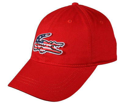 Lacoste Mens Big Croc USA Gabardine Cap