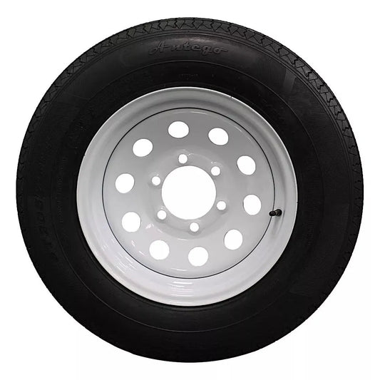(Set of 4) Antego Tire and Wheel  205/75R15 Highway Terrain – 15.0-Inch Rim, 8-Ply-Ply Strength, Load 107.0, Speed M – Heavy-Duty Trailer Tire | A15604520116108ST20575R15-B4