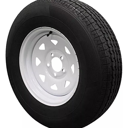 (Set of 4) Antego Tire and Wheel  225/75R15 Highway Terrain – 15.0-Inch Rim, 10-Ply-Ply Strength, Load 116.0, Speed M – Heavy-Duty Trailer Tire | A15604500116110ST22575R15-B4