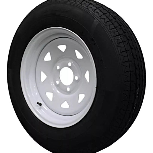 (Set of 2) Antego Tire and Wheel 205/75R15 Highway Terrain Trailer Tire & Wheel – 15.0-Inch Pre-Mounted Rim, 8-Ply-Ply Build, Perfect for Utility & Cargo Use | A15604500116108ST20575R15-B2