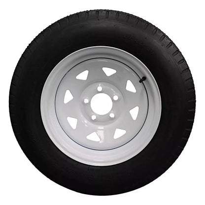 (Single Assembly) Antego Tire and Wheel 205/75D15 Trailer Tire – Reinforced 6-Ply-Ply Design, 15.0-Inch Rim – Built for Long-Distance Hauling & Stability | A15604500116206ST20575D15
