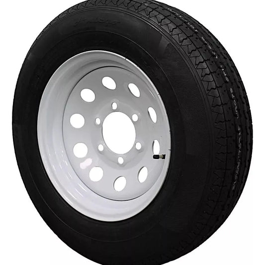 (Set of 4) Antego Tire and Wheel  205/75R15 Highway Terrain – 15.0-Inch Rim, 8-Ply-Ply Strength, Load 107.0, Speed M – Heavy-Duty Trailer Tire | A15604520116108ST20575R15-B4