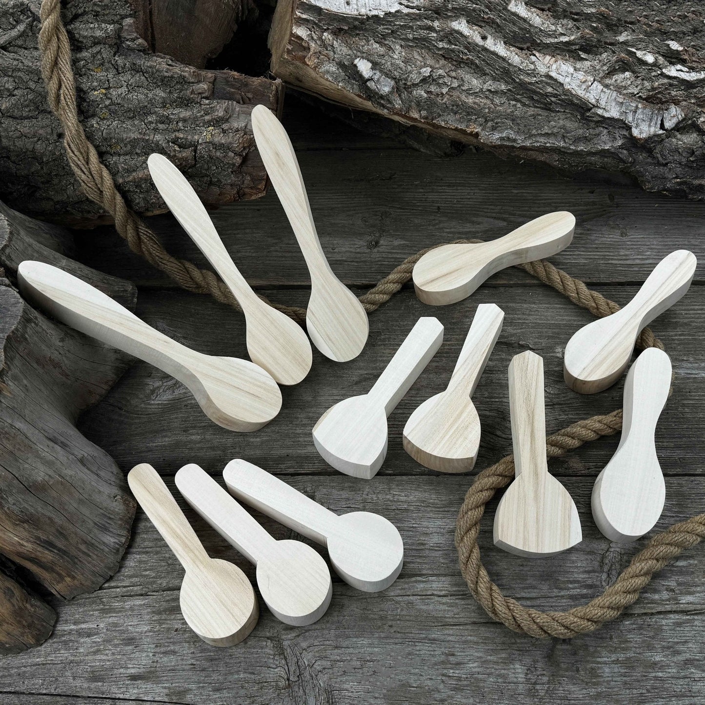 Set of 12 Linden Wood Spoon Carving Blanks