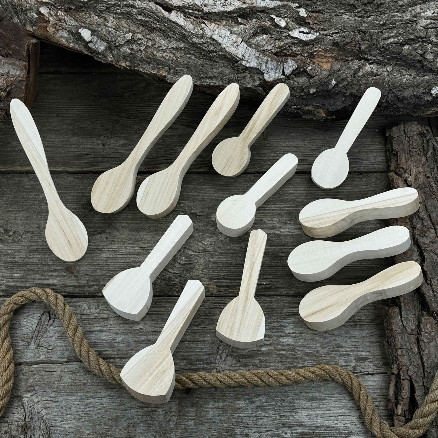 Set of 12 Linden Wood Spoon Carving Blanks